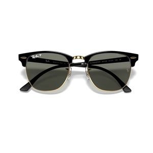 Polarized RAYBAN CLUB MASTER Sunglasses. Black and Gold